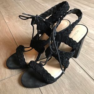 BCBG Strapy Black Heels.